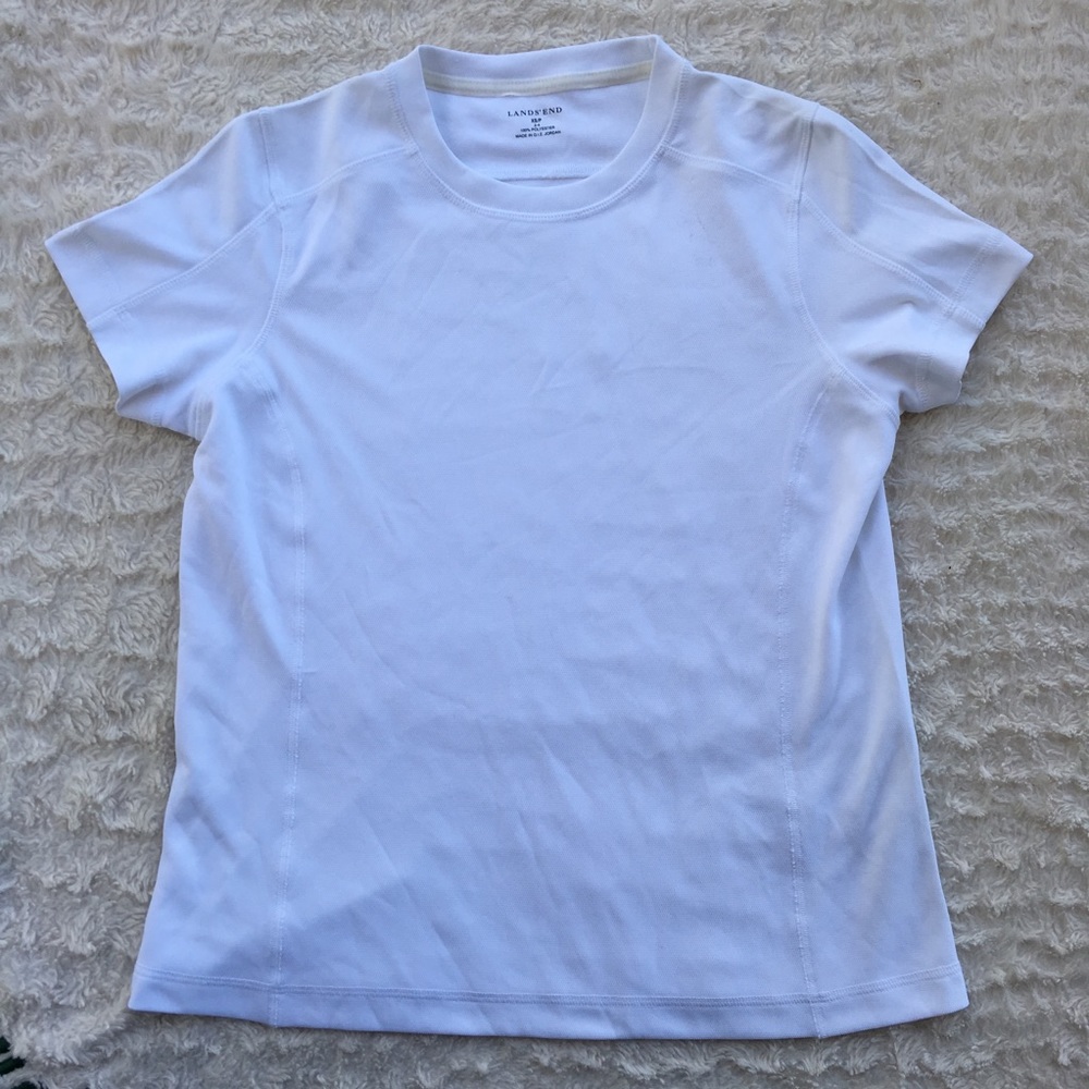 Land’s End white activewear workout top size xs